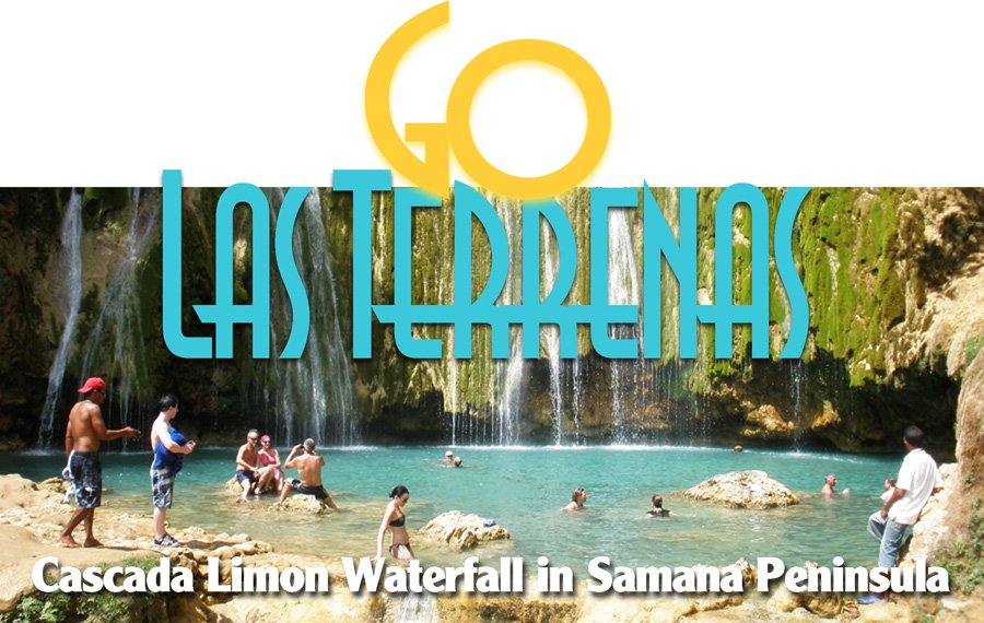 Cascada El Limon Waterfall in Samana Dominican Republic.