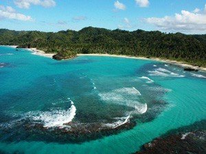 Playa Rincon beach in Samana Dominican Republic.